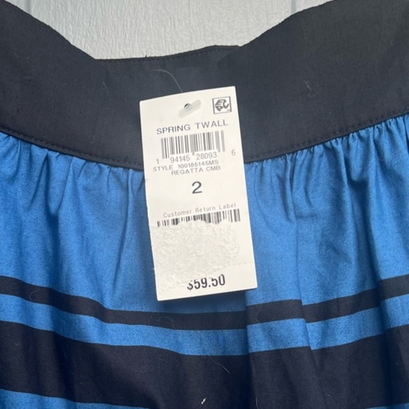 NWT‎ On 34th striped tiered maxi colorful skirt size 2, 100% cotton - Picture 9 of 9